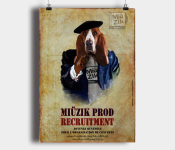 Miüzik Prod - Poster recrutement bénévole